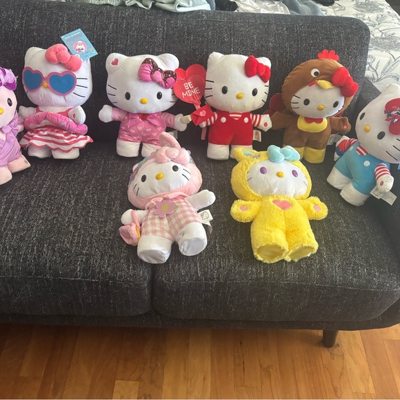 Hello Kitty Stuffed Animal Collection - Pink, Red, Yellow - Picture 1 of 1